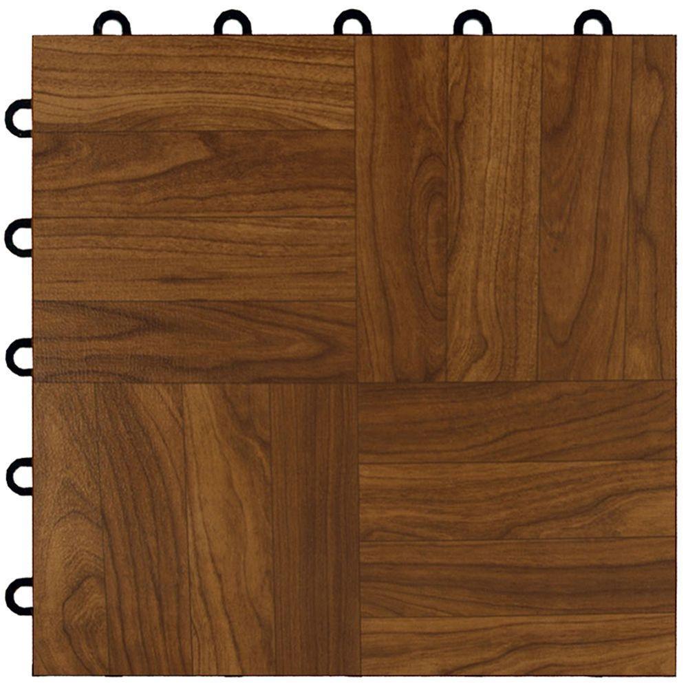 Greatmats Max Tile 12 in. x 12 in. x 5/8 in. Light Oak Vinyl Interlocking Raised Modular Floor Tile (Case of 26)