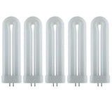 12-Watt U-Shape Fluorescent CFL Plugin Light Bulb, 4100K Cool White (5-Pack) - Super Arbor
