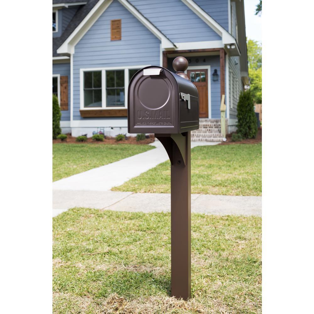 Northpointe Large, Steel Post Mount Mailbox, Venetian Bronze - Super Arbor