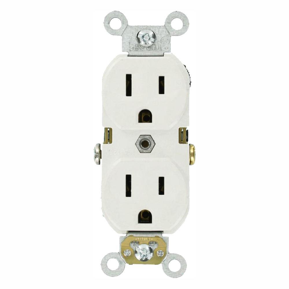 15 Amp Commercial Grade Duplex Outlet, Light Almond - Super Arbor