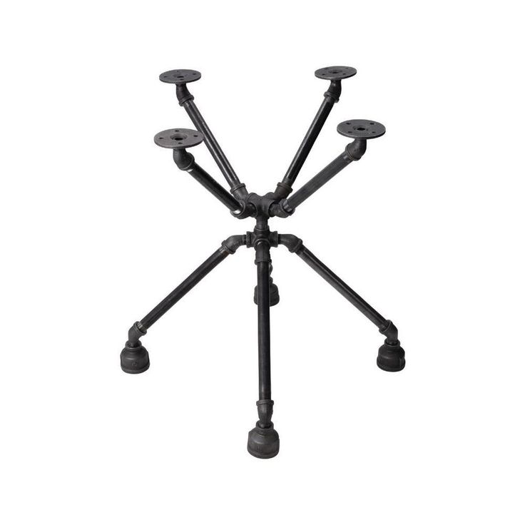 1/2 in. Black Pipe 21.5 in. W x 21 in. H Spider Design End Table Kit
