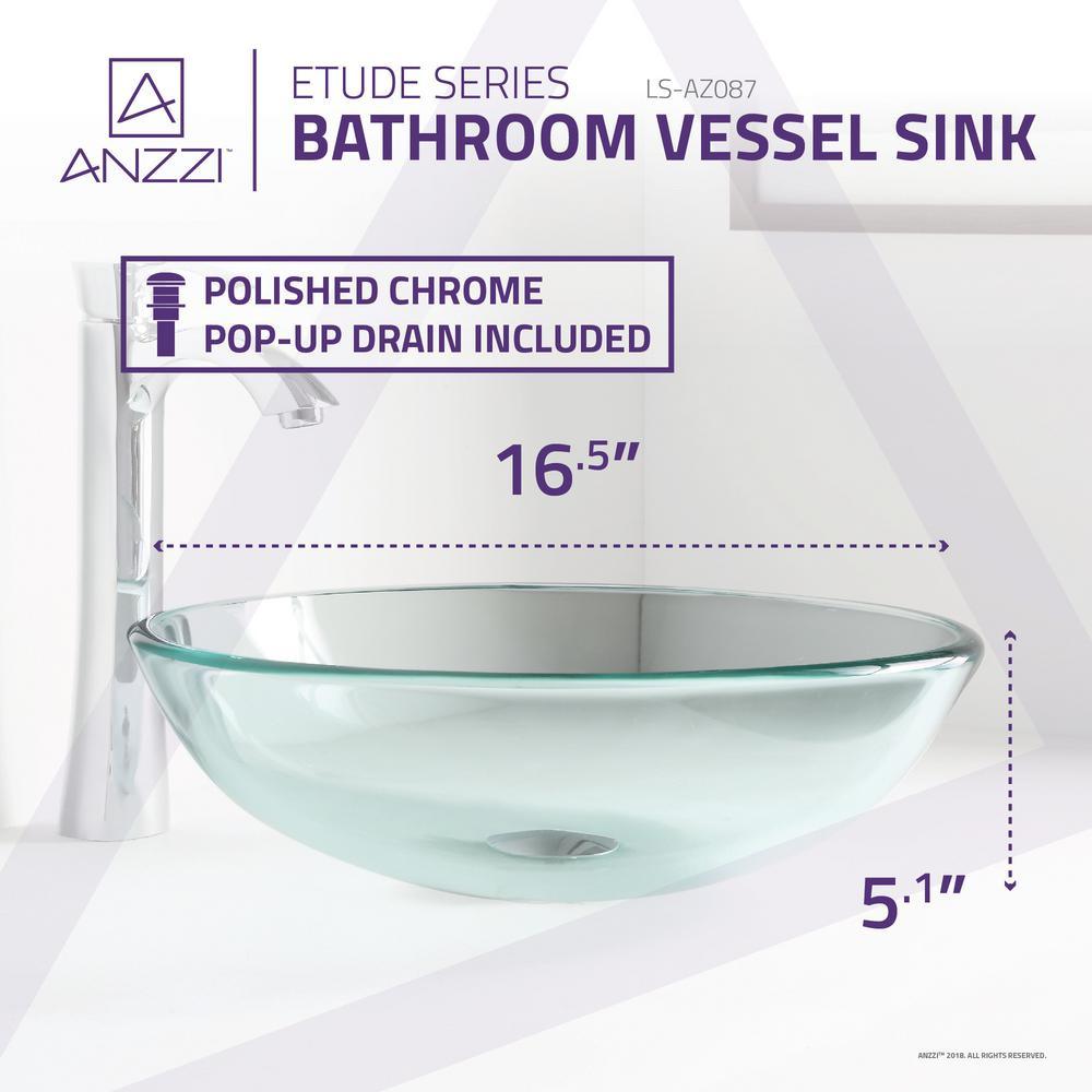 Etude Series Vessel Sink in Lustrous Clear - Super Arbor