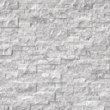 Arctic White 3D Ledger Panel 6 in. x 24 in. Honed Marble Wall Tile (10 cases / 60 sq. ft. / pallet) - Super Arbor
