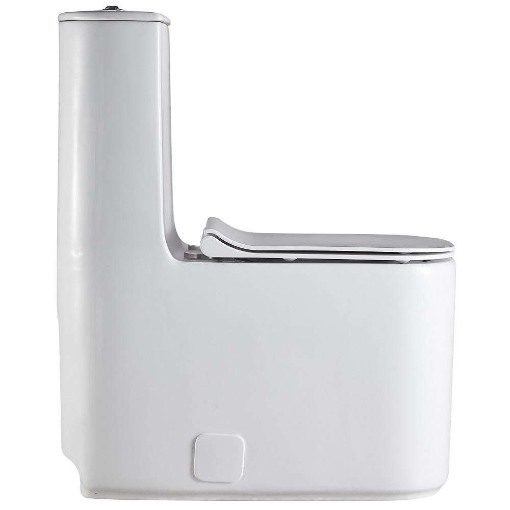 1-Piece 1.28 GPF Dual Flush High Efficiency Elongated Toilet in White, Seat Included - Super Arbor