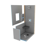 Fundo Primo 36 in. x 36 in. Shower Kit - Super Arbor