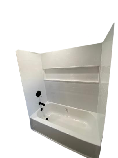 Nextile 30 in. x 60 in. x 60 in. 4-Piece Direct-to-Stud Alcove Tub Surround in White