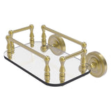 Allied Brass Prestige Regal Collection Wall Mounted Glass Guest Towel Tray in Antique Copper