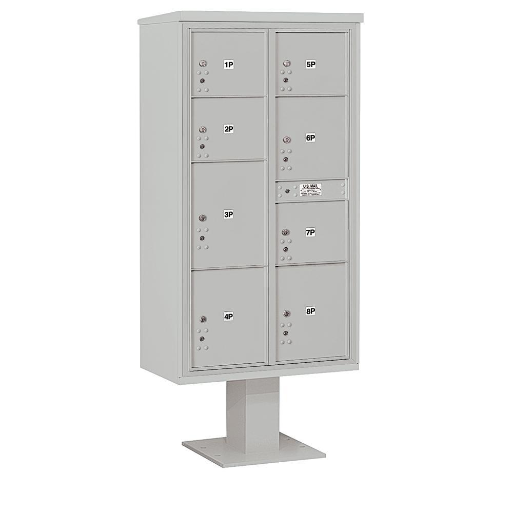 3400 Horizontal Series 8-Parcel Locker Pedestal Mount Mailbox - Super Arbor