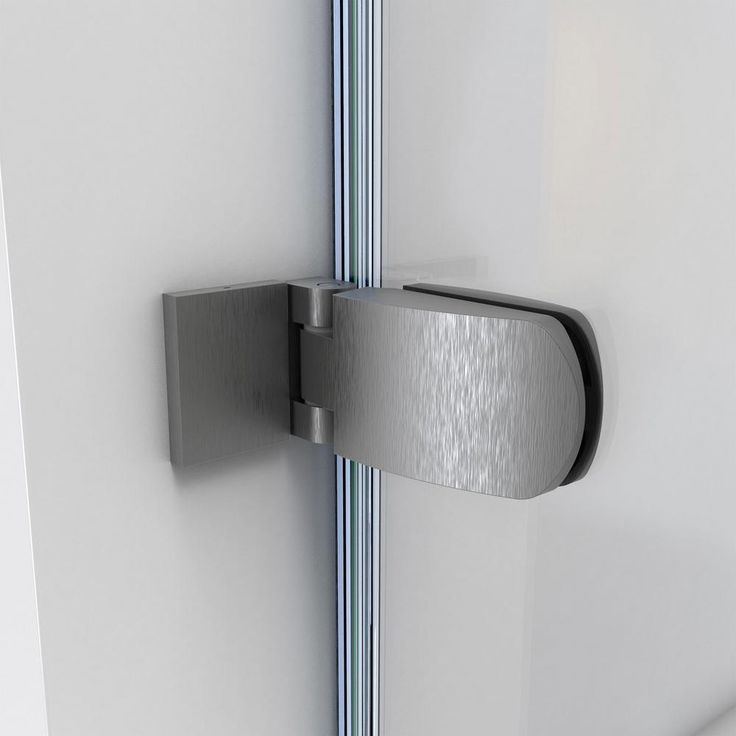 DreamLine Aqua Uno 34 5/16 in. W x 58 in. H Frameless Hinged Tub Door, Brushed Nickel