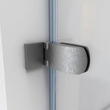 DreamLine Aqua Uno 34 5/16 in. W x 58 in. H Frameless Hinged Tub Door, Brushed Nickel