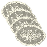 Victorian Rose 13 in. x 20 in. Ecru Placemat (Set of 4)
