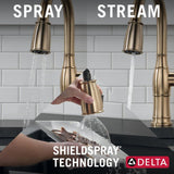 Delta Valdosta 1-Handle Deck Mount Pull-Down Handle/Lever Residential Kitchen Faucet (Deck Plate Included)