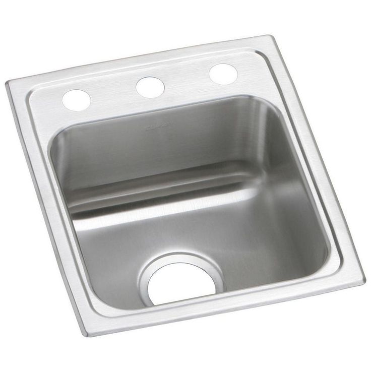 Pacemaker Drop-In Stainless Steel 15 in. 3-Hole Single Bowl Bar Sink