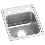 Pacemaker Drop-In Stainless Steel 15 in. 3-Hole Single Bowl Bar Sink