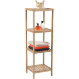 13 in. W Multi-Use Shelving Unit Tower 4-Shelves Ecobio in Bambo - Super Arbor