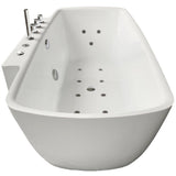 Bianca 68 in. Acrylic Flatbottom Whirlpool Bathtub in White - Super Arbor