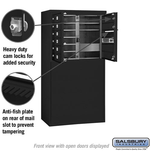 6-Door Free-Standing 4C Horizontal Mailbox with USPS Access