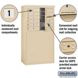 6 Door High Free-Standing 4C Horizontal Mailbox with USPS Access