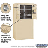 6 Door High Free-Standing 4C Horizontal Mailbox with USPS Access