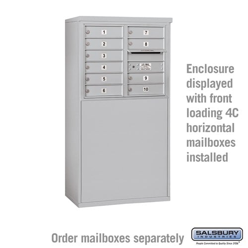 Free-Standing Enclosure for Double Column Mailbox Unit - Aluminum