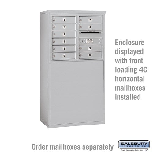 Free-Standing Enclosure for Double Column Mailbox Unit - Aluminum