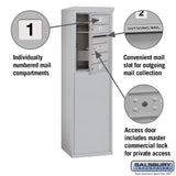 6 Door High Free-Standing 4C Horizontal Mailbox with Private Access