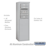 6 Door High Free-Standing 4C Horizontal Mailbox with USPS Access