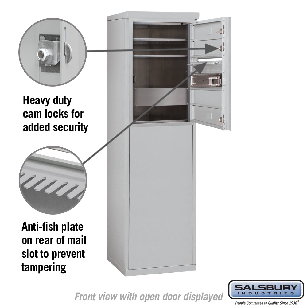 6 Door High Free-Standing 4C Horizontal Mailbox with USPS Access