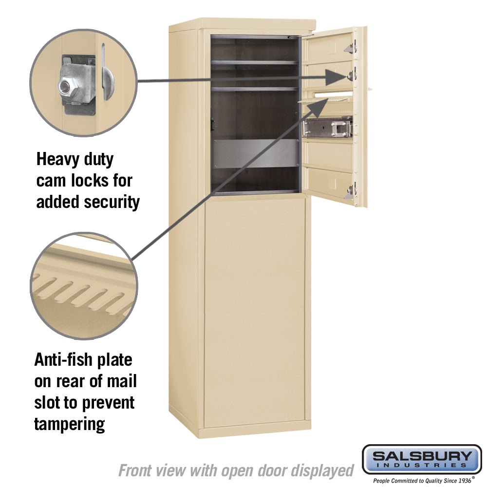 6 Door High Free-Standing 4C Horizontal Mailbox with USPS Access