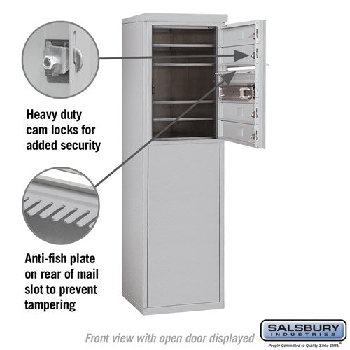 6 Door High Free-Standing 4C Horizontal Mailbox with USPS Access