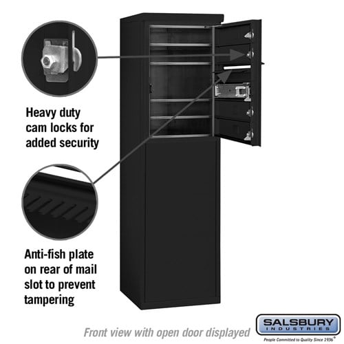 6-Door Free-Standing 4C Horizontal Mailbox with USPS Access