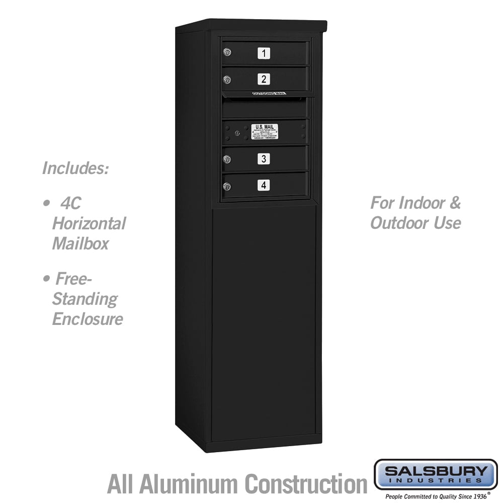 6-Door Free-Standing 4C Horizontal Mailbox with USPS Access
