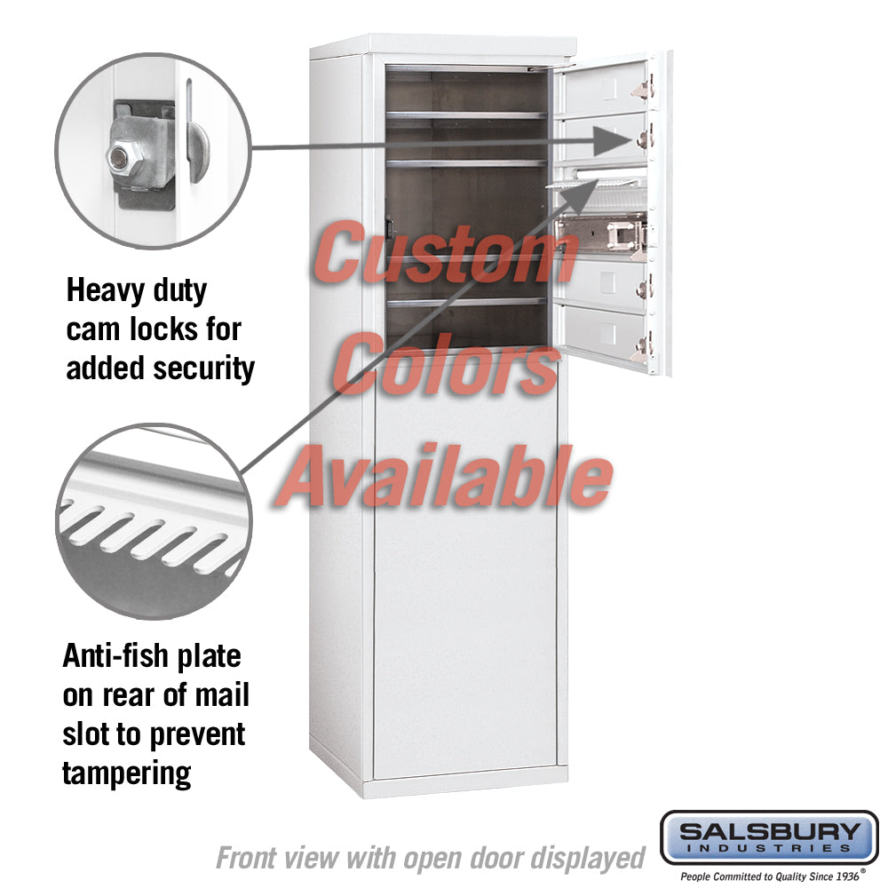 Free-Standing 4C Horizontal Mailbox Unit - 6 Door High - Custom Color - Front Loading - Private Access