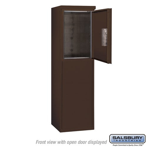 6 Door Free-Standing Parcel Locker with 2 Parcel Lockers in Aluminum for USPS Access