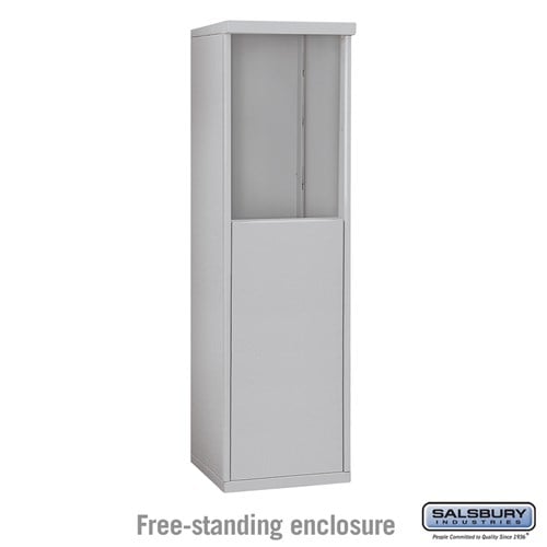 Free-Standing Enclosure for Single Column Mailbox Unit - Aluminum