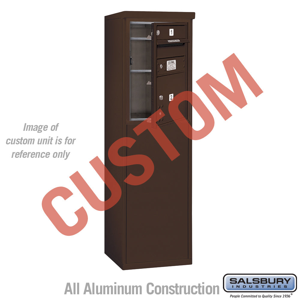 Free-Standing 4C Horizontal Mailbox Unit - 6 Door High - Bronze - Front Loading - USPS Access