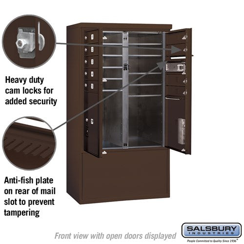10 Door High Free-Standing Parcel Locker with Private Access