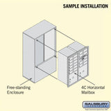 10 Door High Free-Standing 4C Horizontal Mailbox with Parcel Lockers