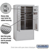 Free-Standing 4C Horizontal Mailbox Unit - 10 Door High, Double Column, Bronze, USPS Access