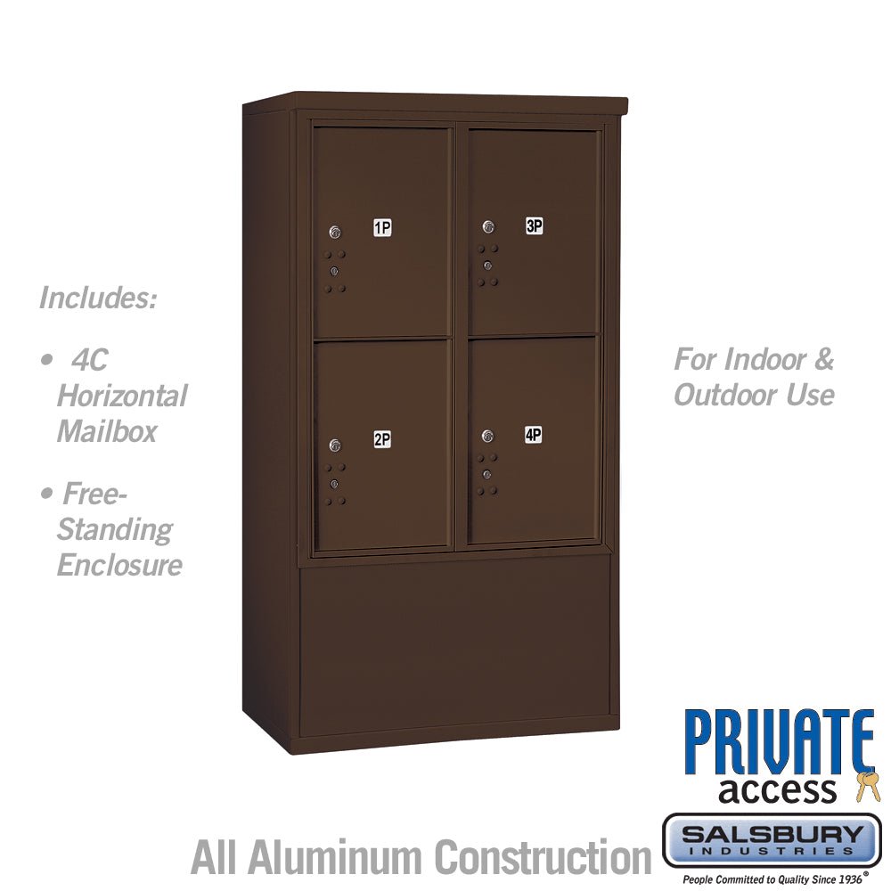 10 Door High Free-Standing Parcel Locker with Private Access