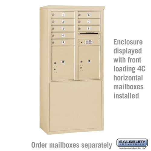 Free-Standing Enclosure for 3710 Double Column Mailbox Unit - Sandstone