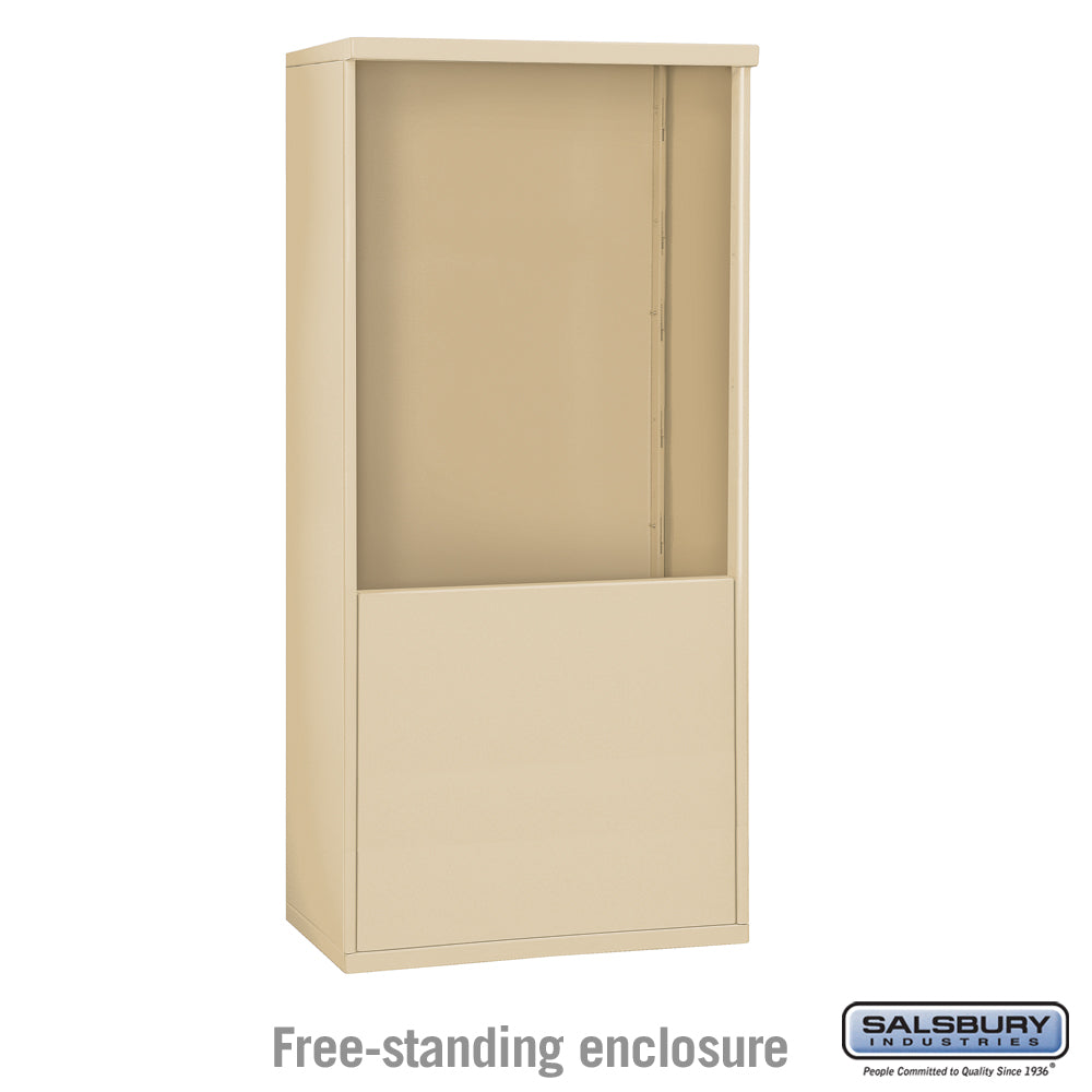Free-Standing Enclosure for 3710 Double Column Mailbox Unit - Sandstone