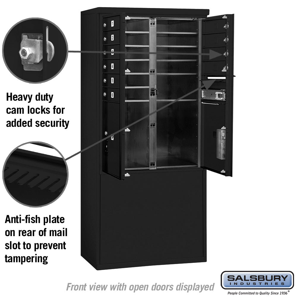 11-Door Free-Standing Mailbox with Parcel Lockers for Private Access