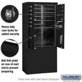 11-Door Free-Standing Mailbox with Parcel Lockers for Private Access