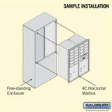 11-Door Free-Standing Mailbox with Parcel Lockers for Private Access
