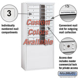 Free-Standing 4C Horizontal Mailbox Unit with 20 Compartments and Secure Lock