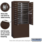 11 Door High Free-Standing 4C Horizontal Mailbox with 20 Doors in Aluminum with Private Access