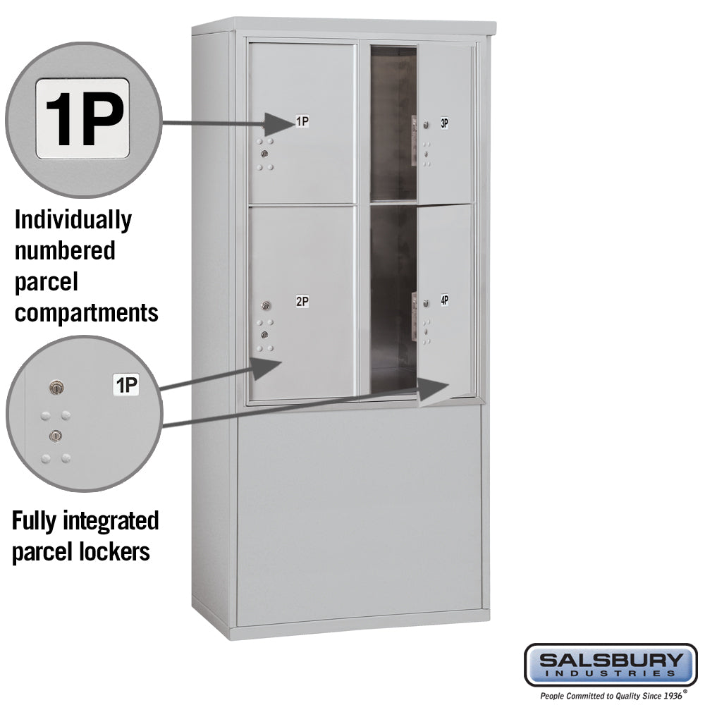 Salsbury Industries 11-Door Free-Standing Parcel Locker with USPS Access, 31.75"W x 69.375"H x 18.5"D