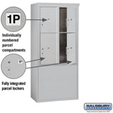 Salsbury Industries 11-Door Free-Standing Parcel Locker with USPS Access, 31.75"W x 69.375"H x 18.5"D