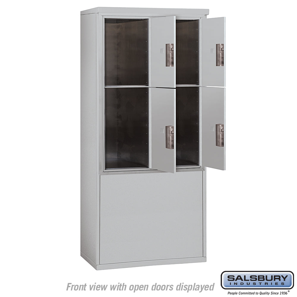 Salsbury Industries 11-Door Free-Standing Parcel Locker with USPS Access, 31.75"W x 69.375"H x 18.5"D
